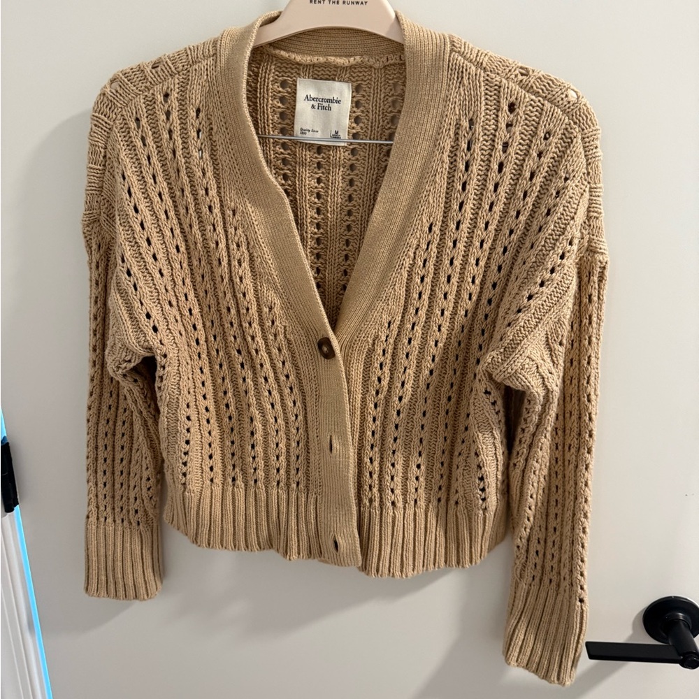 Abercrombie Tan Cardigan